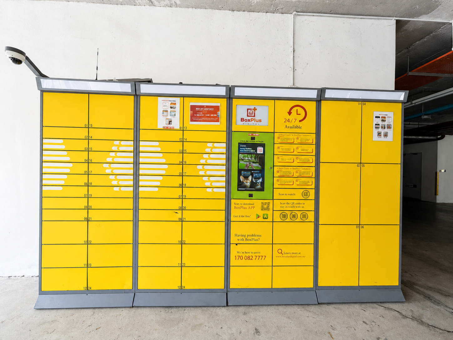 Acacia coined parcel drop box lockers